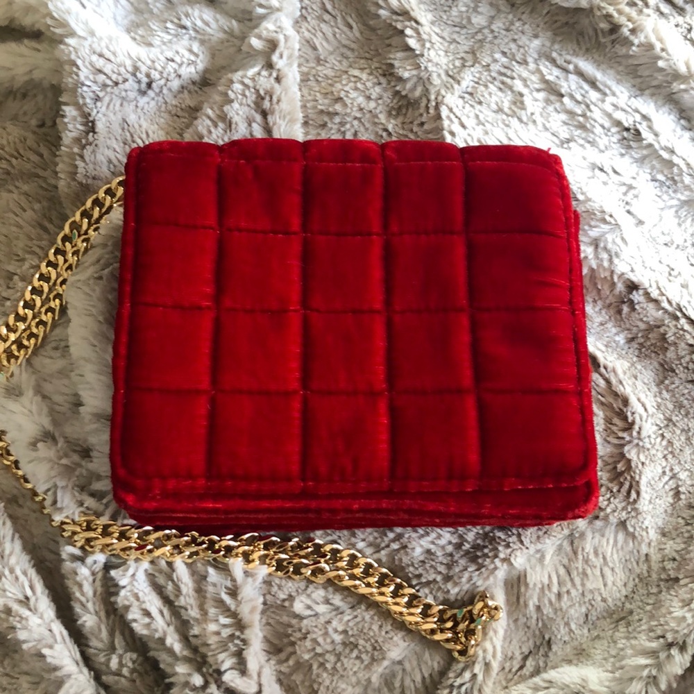 Red velvet purse